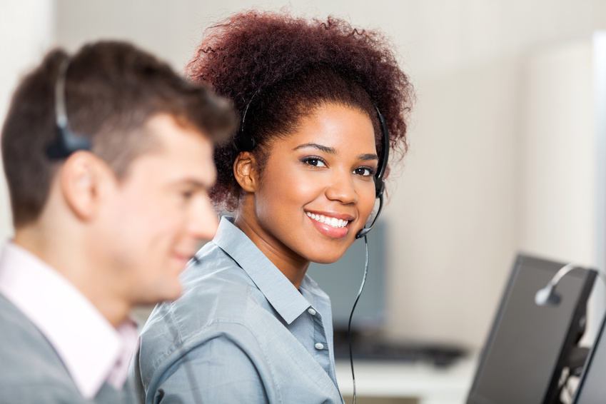 Customer Service Representative Working In Office Customer Service Representative Working In Office
